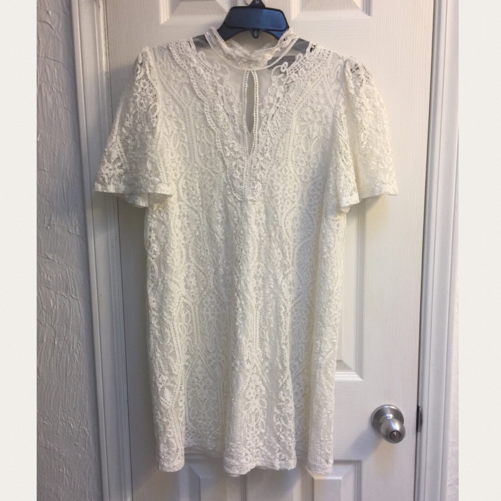 White lace dress- size medium